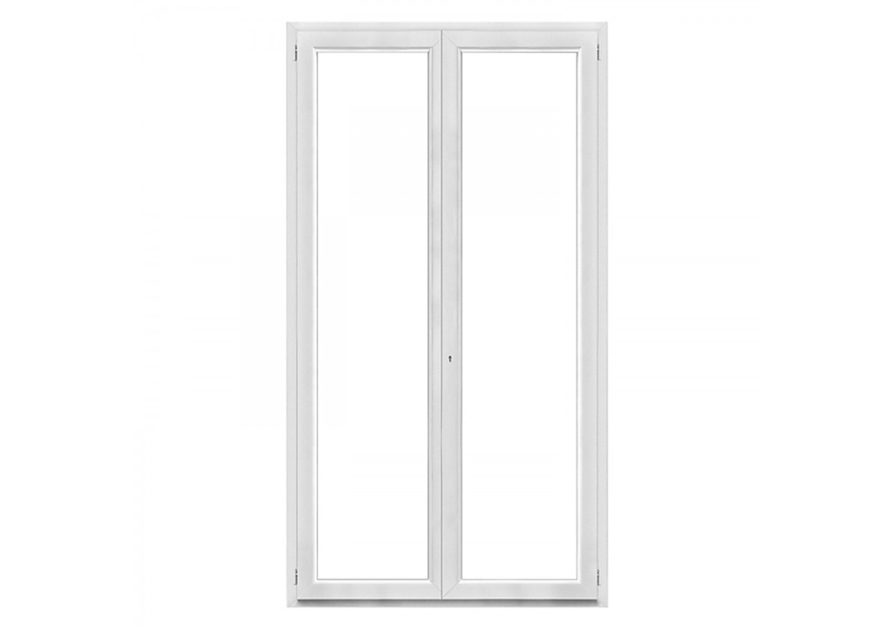 Porte fenêtre oscillo-battante double vantaux PVC blanc ouvrant droit L 1400mm x H 2150mm