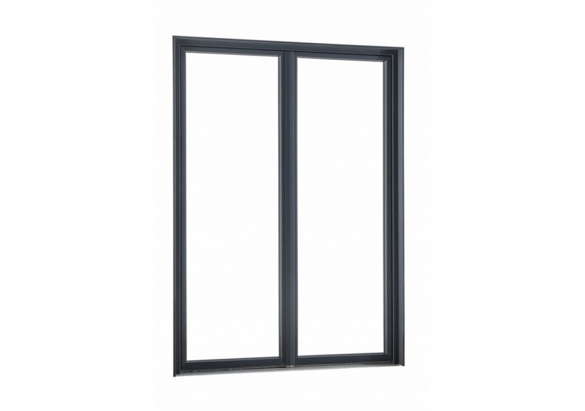 Porte fenêtre oscillo-battante double vantaux PVC anthracite et blanc ouvrant gauche L 1000mm x H 2150mm