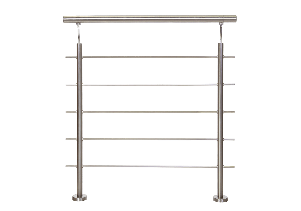1 Mètre linéaire complet - barreaux ronds Inox 304 - 250071 - Dieda