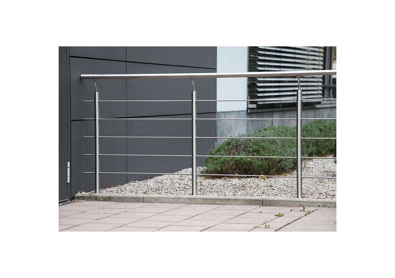 1 Mètre linéaire complet - barreaux ronds Inox 304 - 250071 - Dieda