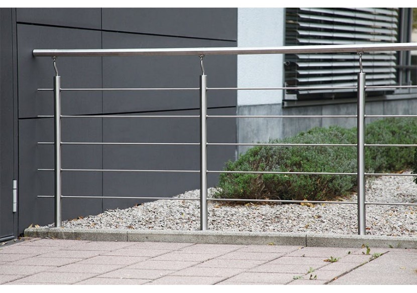 1 Mètre linéaire complet - barreaux ronds Inox 304 - 250071 - Dieda