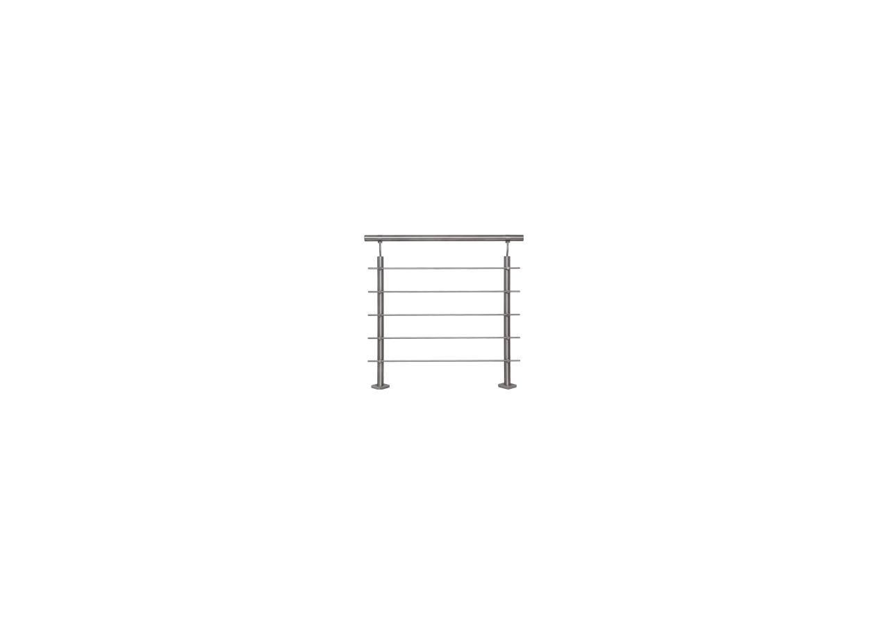 1 Mètre linéaire complet - barreaux ronds Inox 316 - 250081 - Dieda