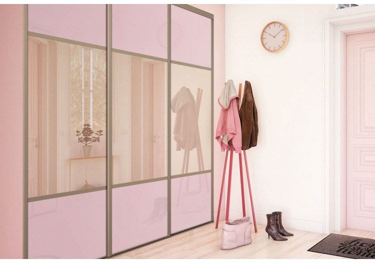 Façade de placard 3 portes coulissante Carrie laqué - Kazed : Confort'Mat