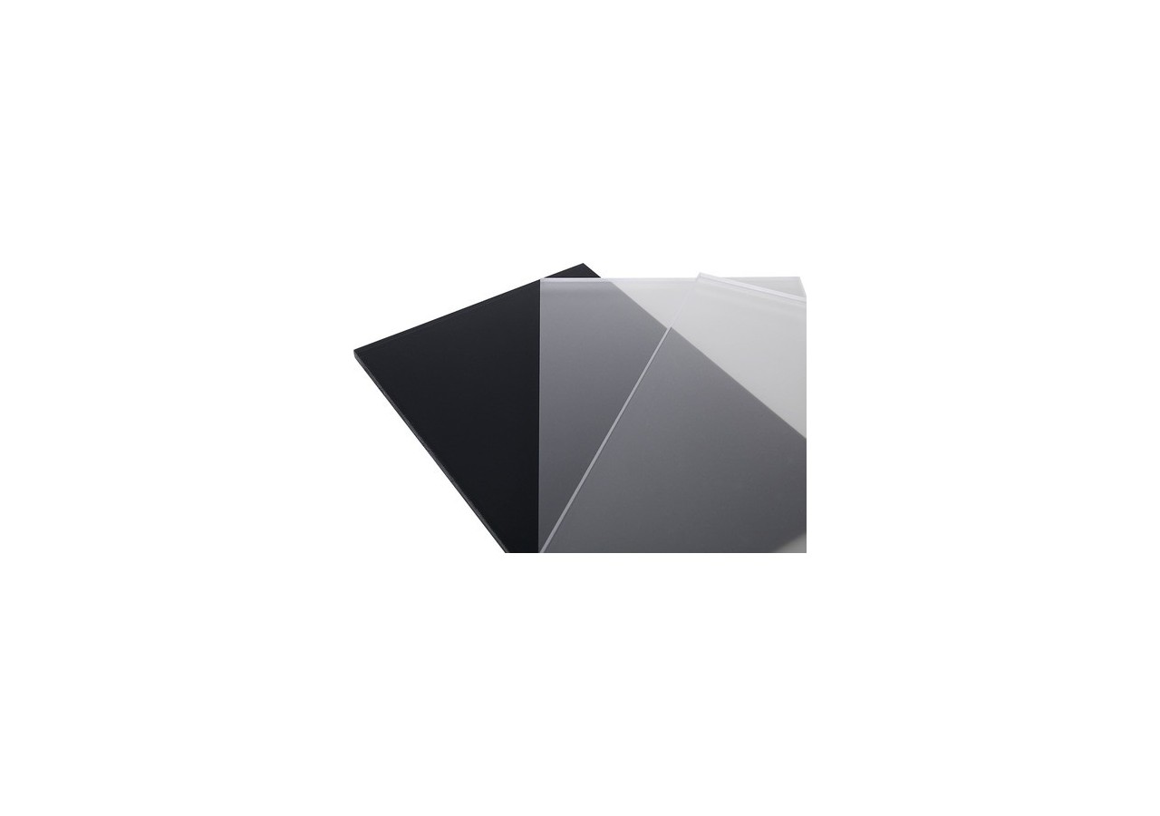 Plaque de verre acrylique 1500 x 673 - ép. 8 mm anthracite - 253325 - Dieda