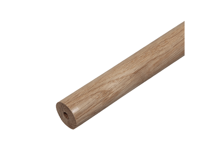 1 Main courante en chêne 2250 mm diamètre 40 mm - 254051 - Dieda