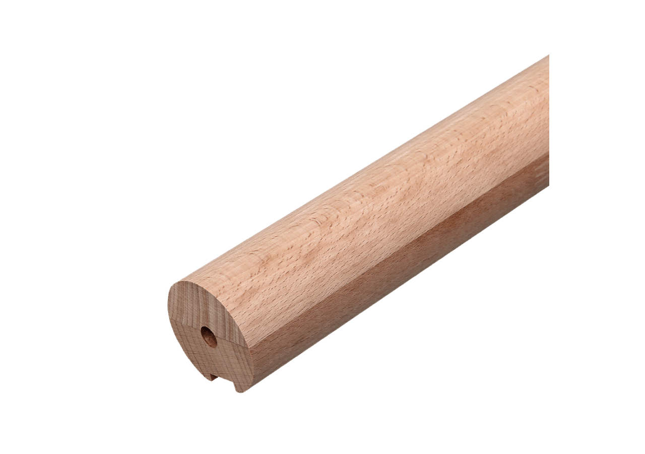 1 Main-courante en bois brut Hêtre rond diamètre 52/2250 - 256622 - Dieda