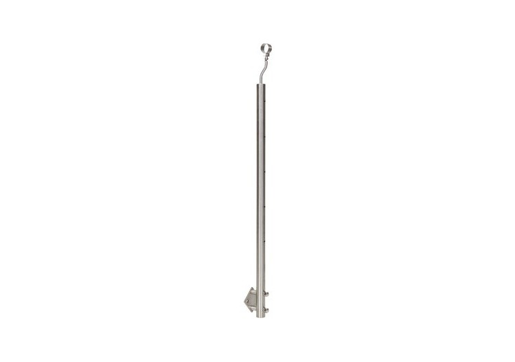 Poteau rond fixation latérale - 5 perçages - Inox 316 - 259005 - Dieda