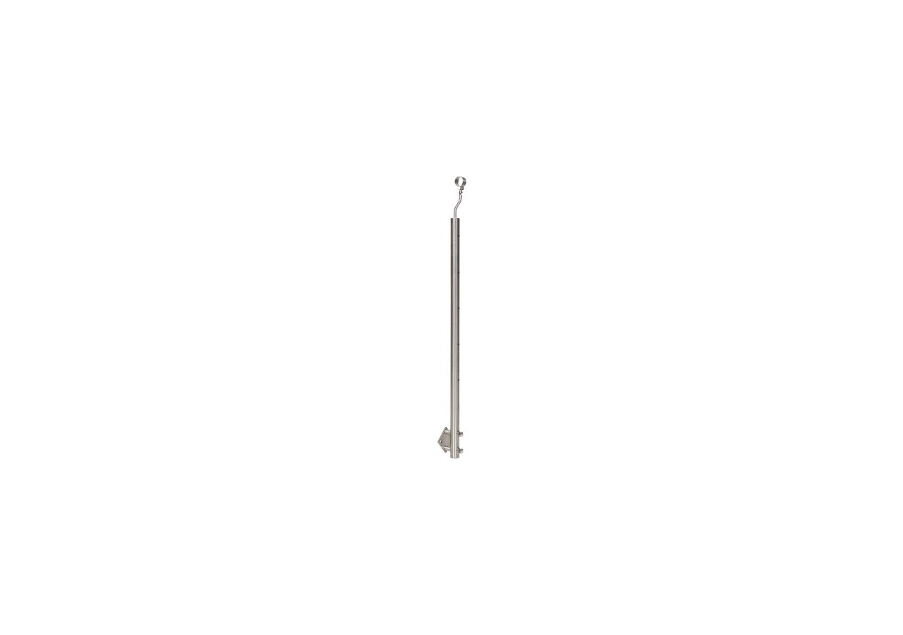 Poteau rond fixation latérale - 5 perçages - Inox 316 - 259005 - Dieda