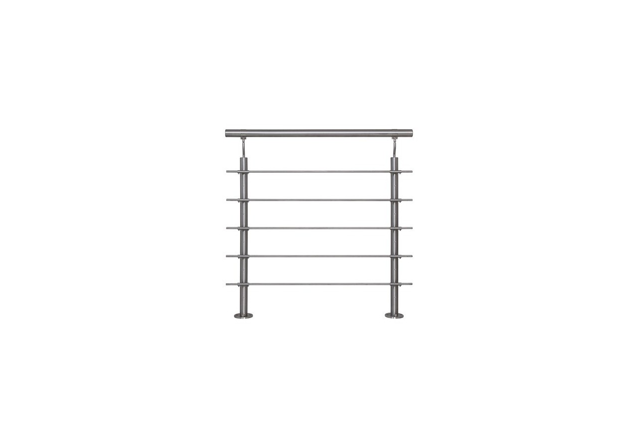 Poteau fixation à plat - câbles/barreaux - Inox 304 - 259954 - Dieda