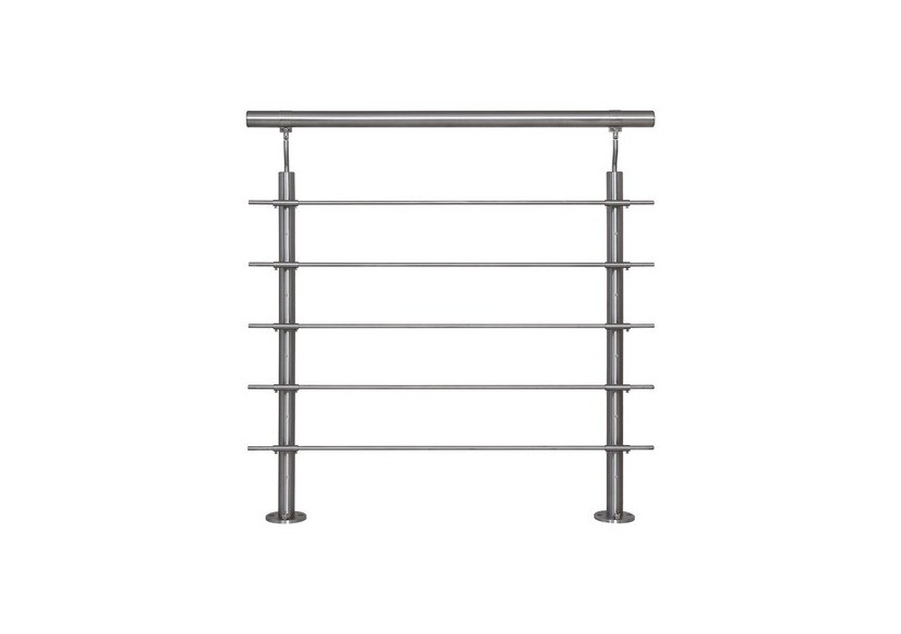 Poteau fixation à plat - câbles/barreaux - Inox 304 - 259954 - Dieda