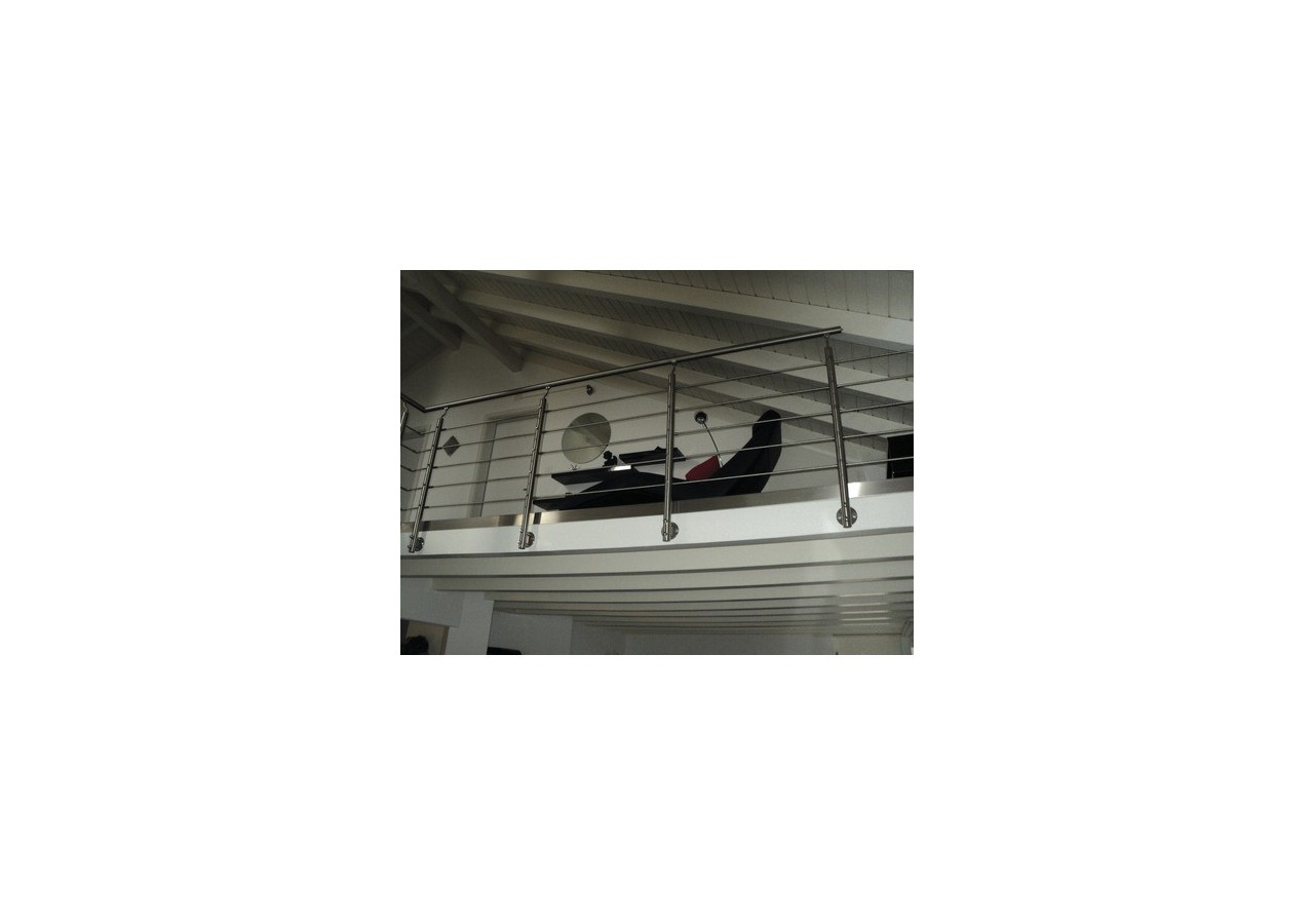 Poteau fixation latérale - câbles/barreaux - Inox 304 - 259955 - Dieda