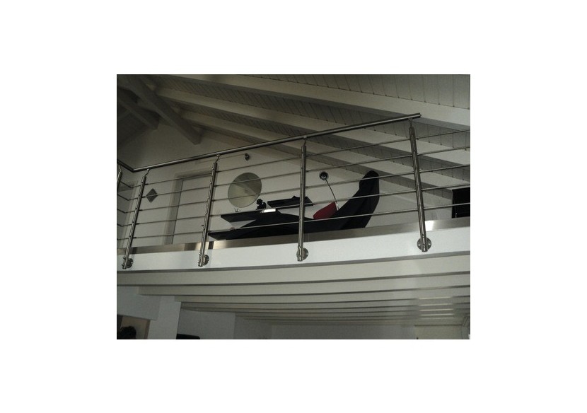 Poteau fixation latérale - câbles/barreaux - Inox 304 - 259955 - Dieda