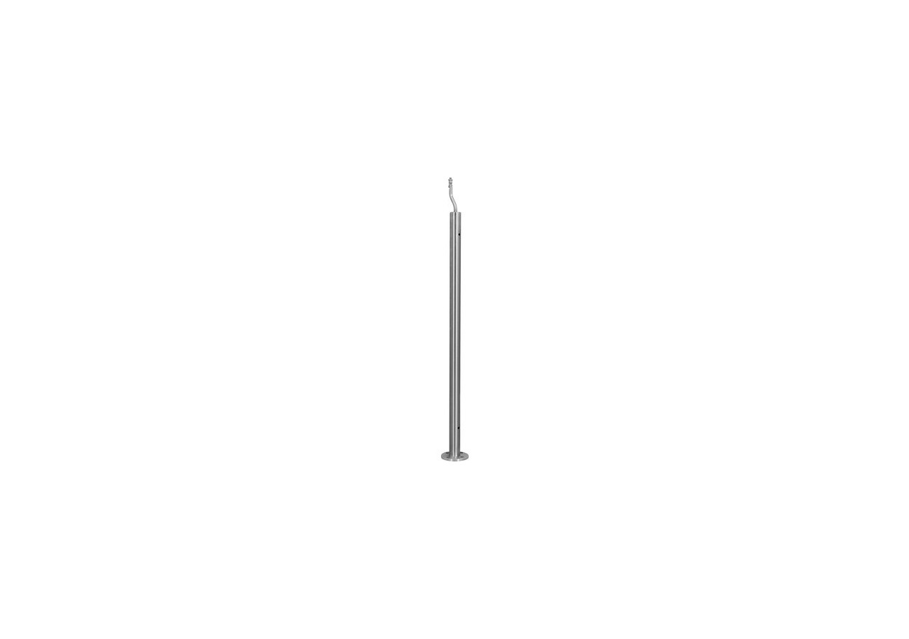 Poteau fixation à plat - verre acrylique - Inox 304 - 259956 - Dieda
