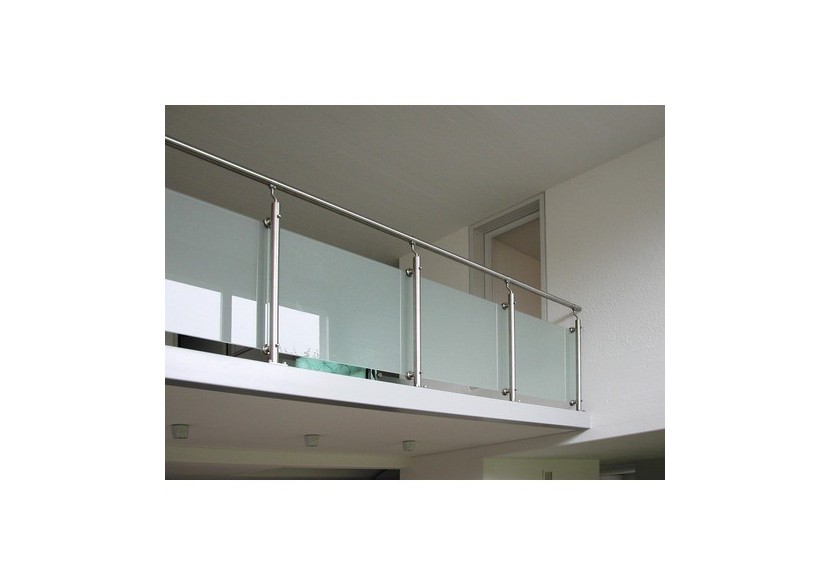 Poteau fixation à plat - verre acrylique - Inox 304 - 259956 - Dieda