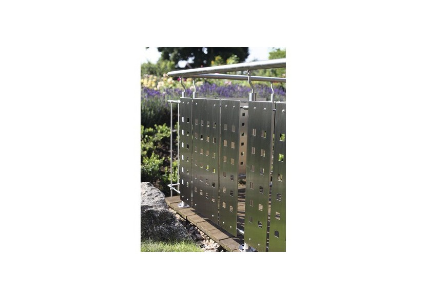 Poteau fixation à plat - verre acrylique - Inox 304 - 259956 - Dieda