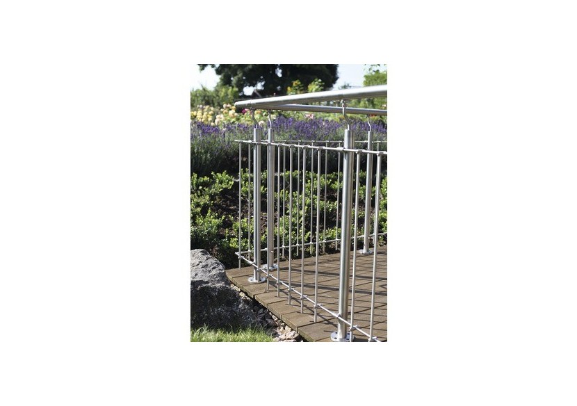 Poteau fixation à plat - verre acrylique - Inox 304 - 259956 - Dieda