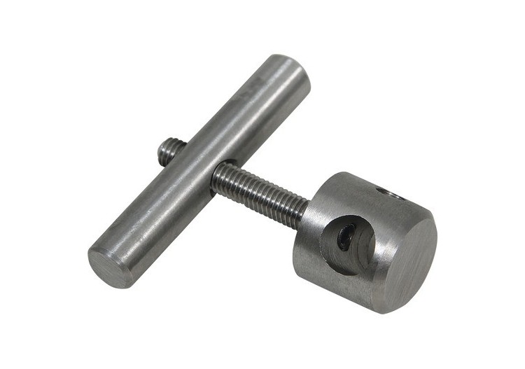 5 Supports de barreaux ronds pour poteau hêtre - Inox 304 - 259972 - Dieda
