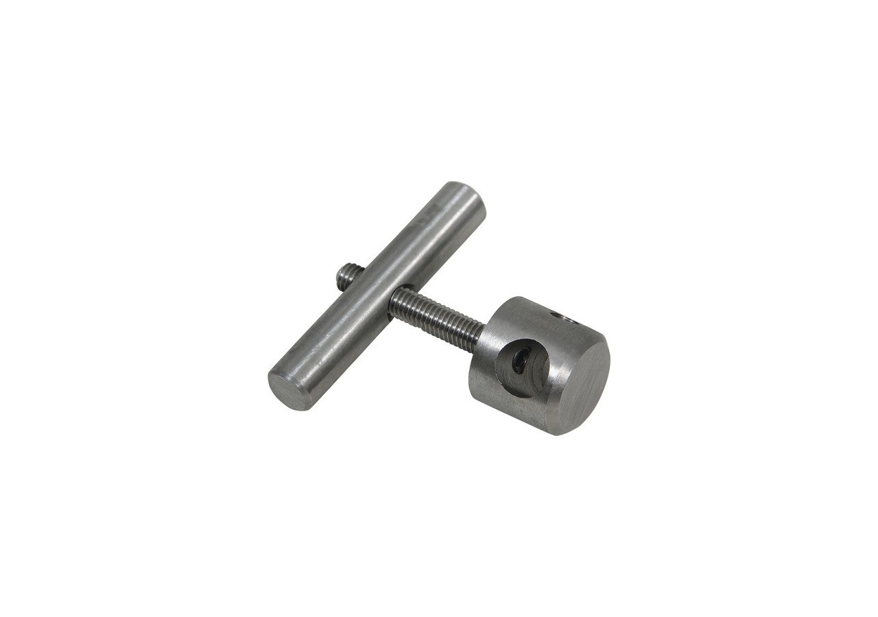 5 Supports de barreaux ronds pour poteau hêtre - Inox 304 - 259972 - Dieda