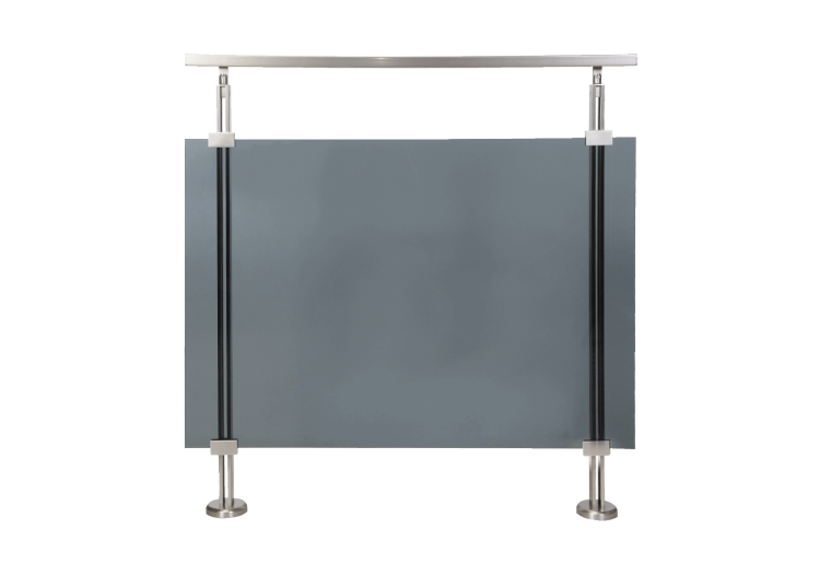 1 Mètre linéaire Aluminium verre acrylique anthracite - 182005 - Dieda