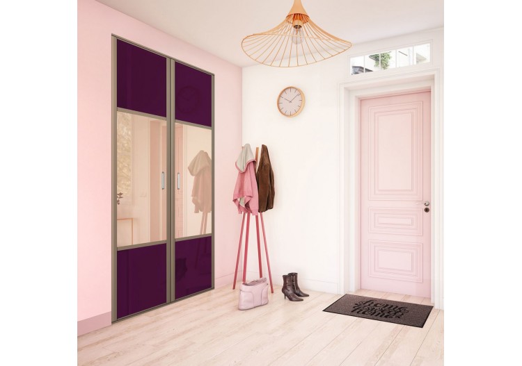 Façade de placard 2 portes pivotante Carrie laqué - Kazed : Confort'Mat 2