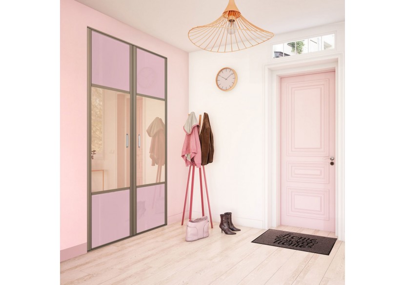 Façade de placard 2 portes pivotante Carrie laqué - Kazed : Confort'Mat