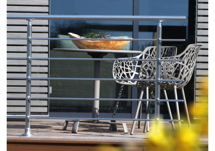 Kit balustrade aluminium 1,5m anodisé - à plat - 186010 - Dieda