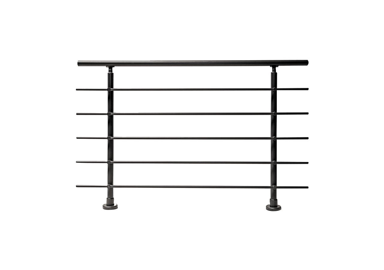 Kit balustrade aluminium 1,5m anthracite - à plat - 186012 - Dieda
