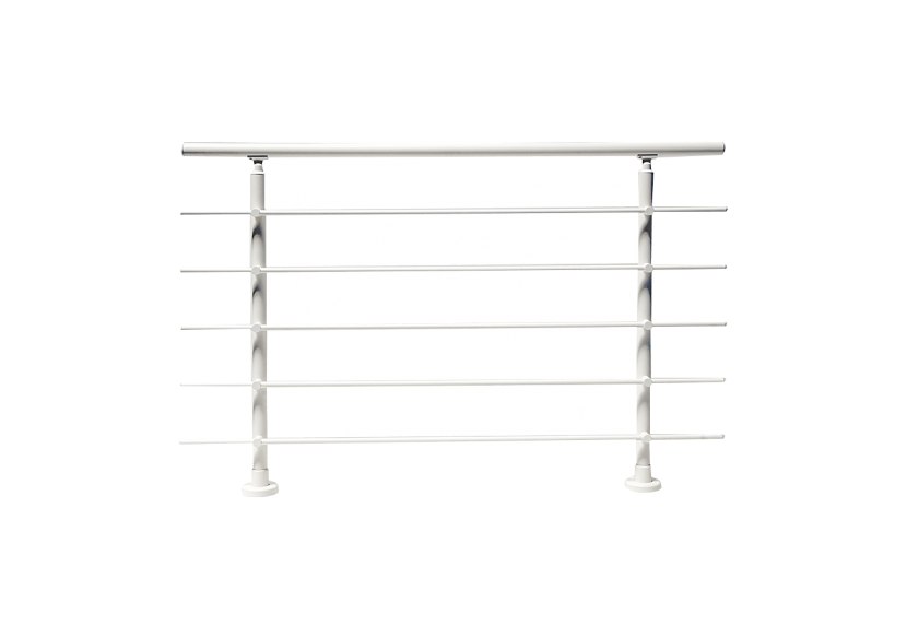 Kit balustrade aluminium 1,5m blanc - à plat - 186014 - Dieda