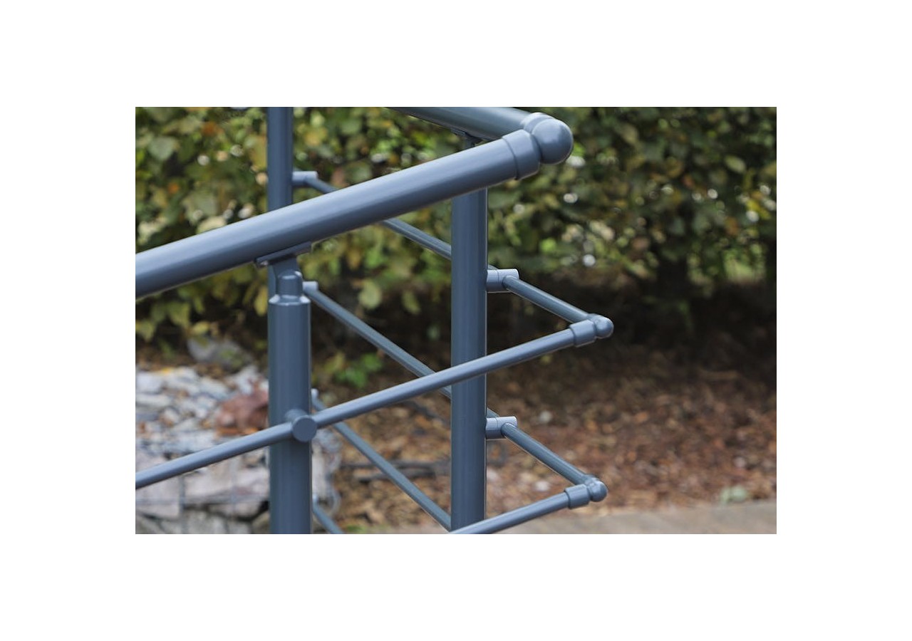 Kit balustrade aluminium 1,5m anthracite - latéral - 186212 - Dieda
