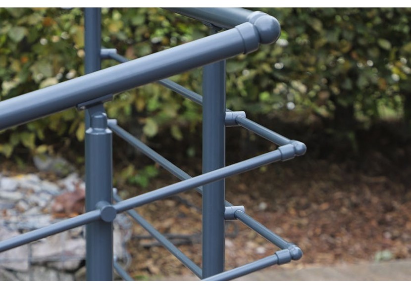 Kit balustrade aluminium 1,5m anthracite - latéral - 186212 - Dieda