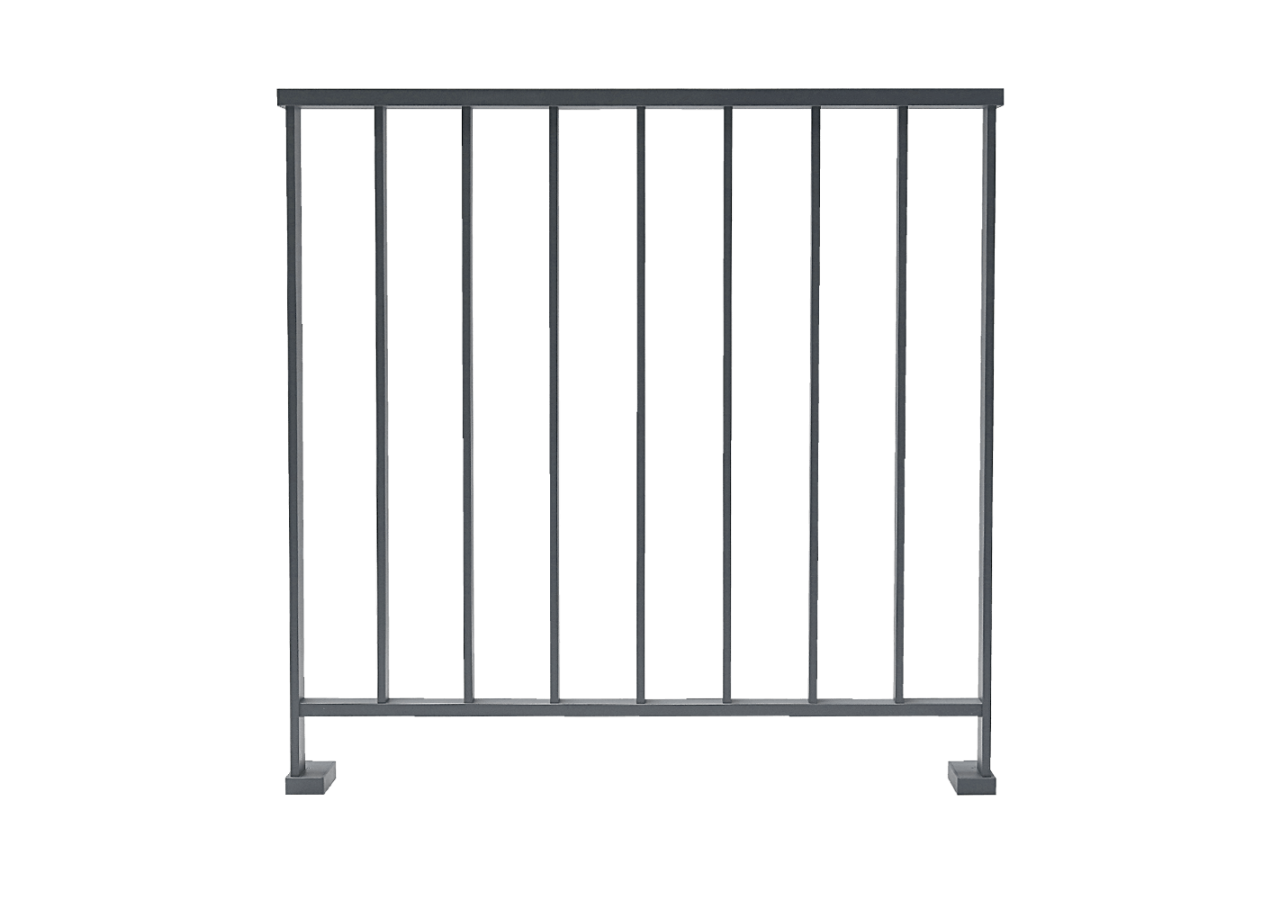 Garde-corps LINUS à plat anthracite / 1000 - 187012 - Dieda