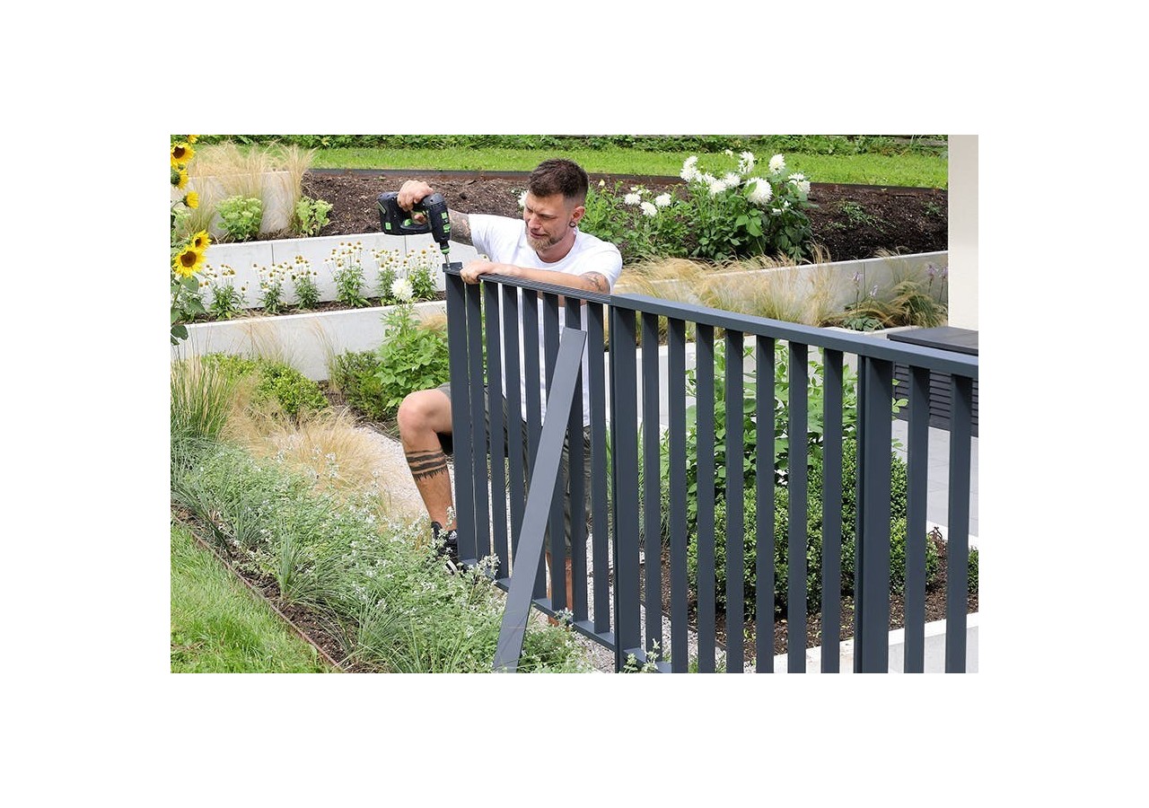 Garde-corps LINUS à plat anthracite / 1000 - 187012 - Dieda