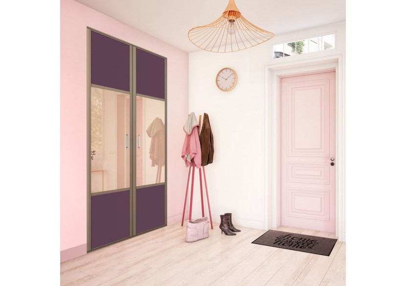 Façade de placard 2 portes pivotante Carrie mat - Kazed : Confort'Mat