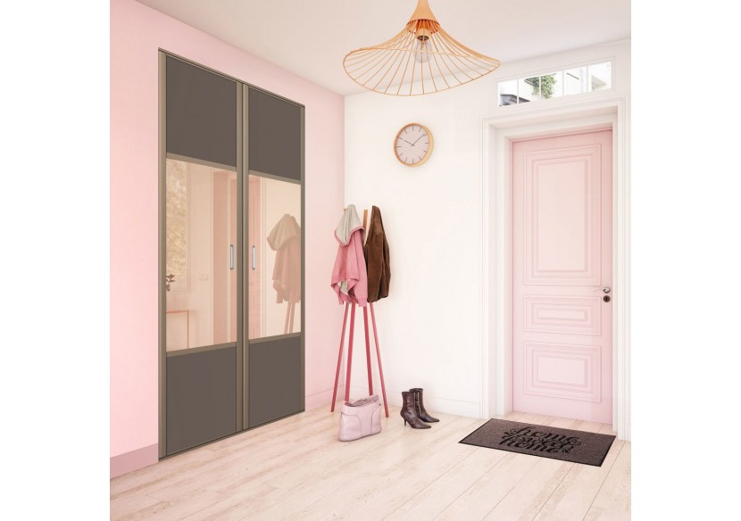 Façade de placard 2 portes pivotante Carrie mat - Kazed : Confort'Mat