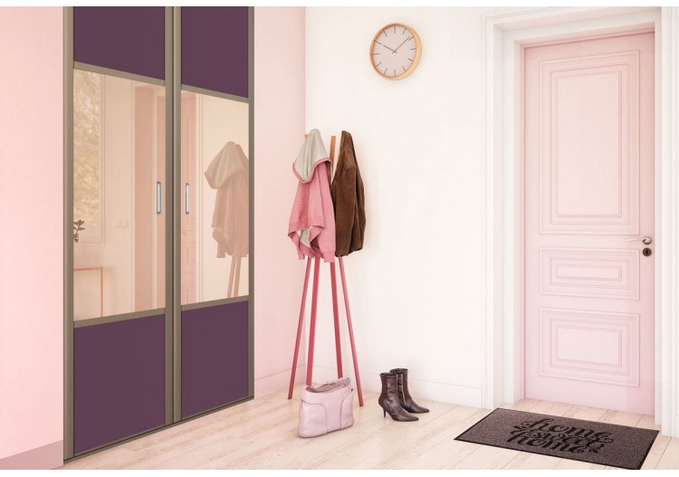 Façade de placard 2 portes pivotante Carrie mat - Kazed : Confort'Mat