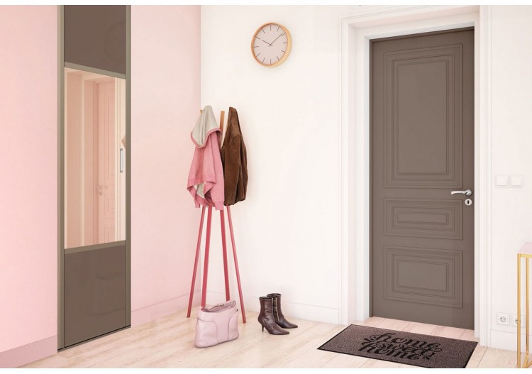 Façade de placard 1 portes pivotante Carrie laqué - Kazed : Confort'Mat