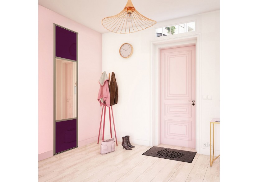 Façade de placard 1 portes pivotante Carrie laqué - Kazed : Confort'Mat