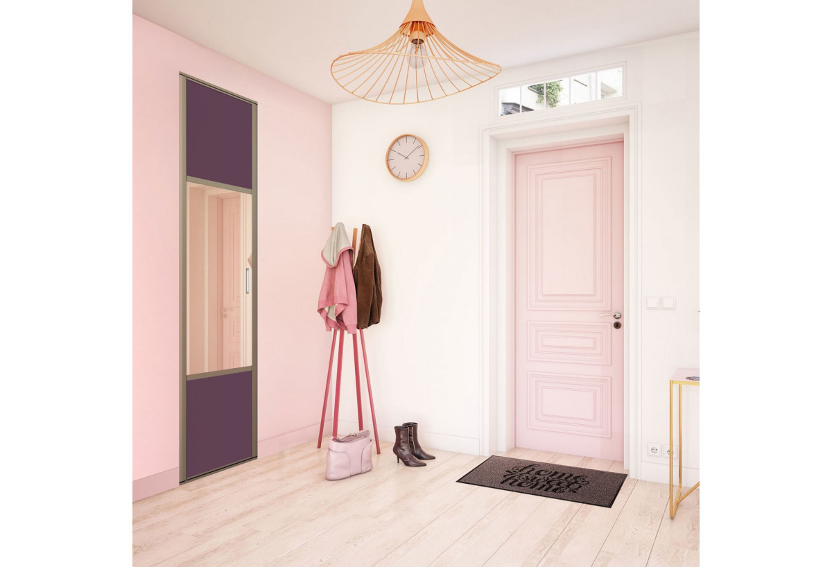 Façade de placard 1 portes pivotante Carrie mat - Kazed : Confort'Mat