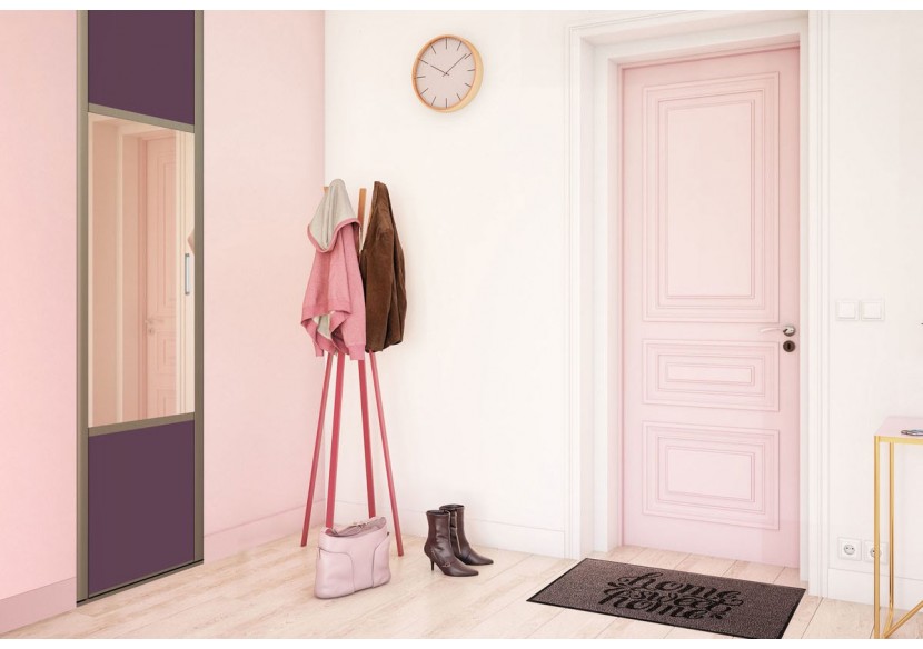 Façade de placard 1 portes pivotante Carrie mat - Kazed : Confort'Mat