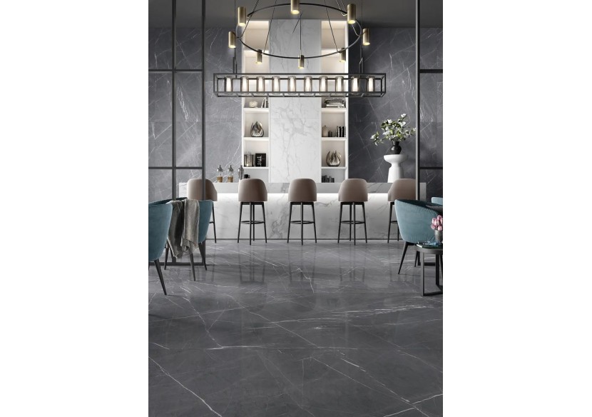Luce 30x90 Greystone - Carrelage intérieur en Grès Cérame avec pâte colorée (GM) Rectifié Brillant - T202445