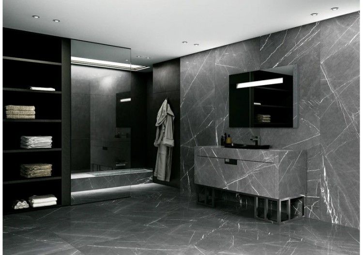 Luce 30x90 Greystone - Carrelage intérieur en Grès Cérame avec pâte colorée (GM) Rectifié mat - T202325 2