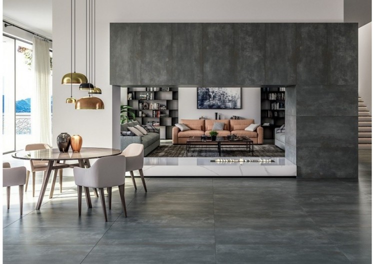 Abbraccio 90x90 Noir - Carrelage intérieur en Grès Cérame avec pâte colorée (GM) Rectifié - 8960899 2