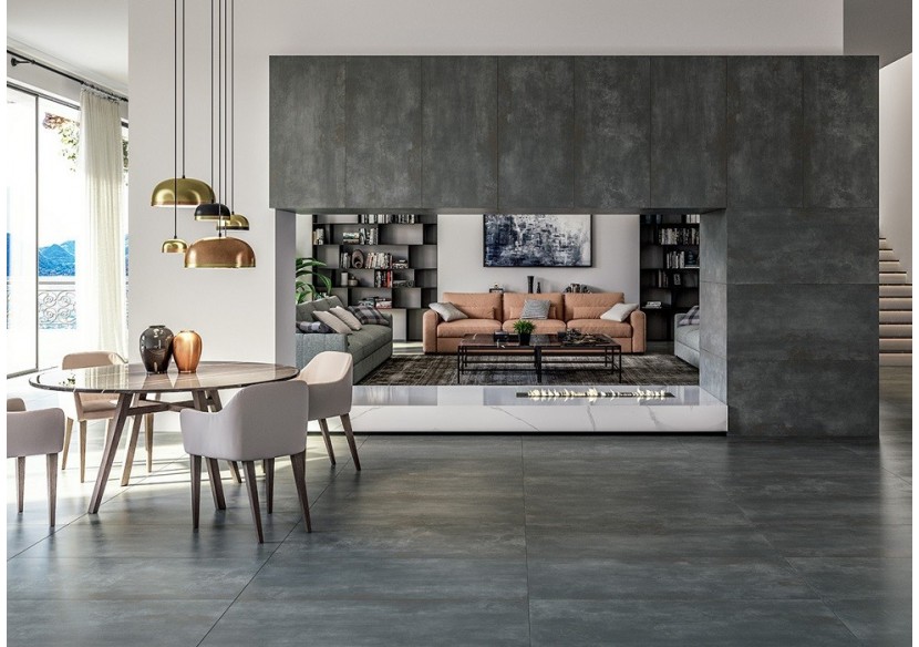 Abbraccio 90x90 Noir - Carrelage intérieur en Grès Cérame avec pâte colorée (GM) Rectifié - 8960899