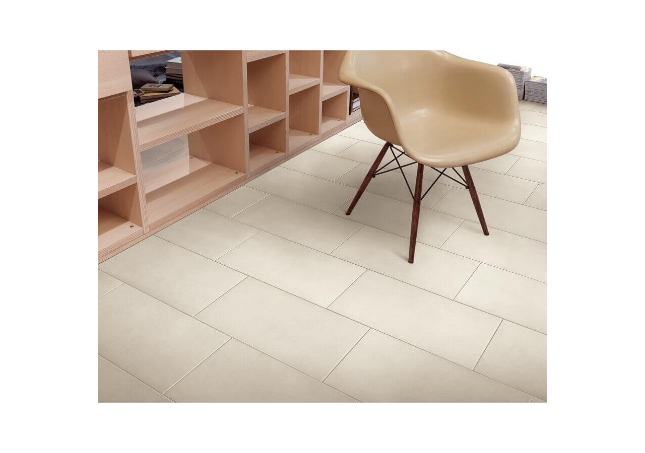 Calcestruzzo 30x60 Ivoire - Carrelage intérieur en Grès Cérame émaillé (GS) Naturel - 7267086