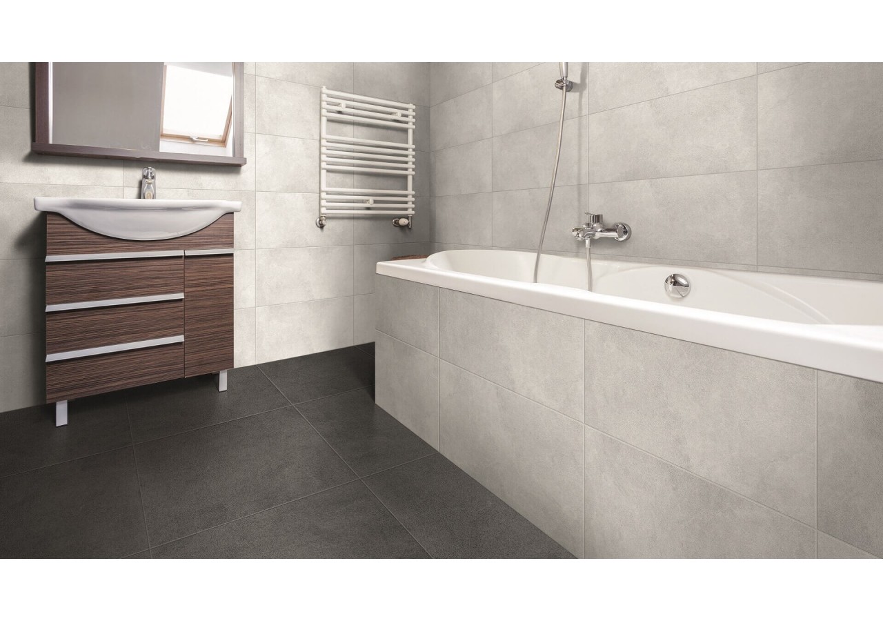 Calcestruzzo 30x60 Noir - Carrelage intérieur en Grès Cérame émaillé (GS) Naturel - 7267076