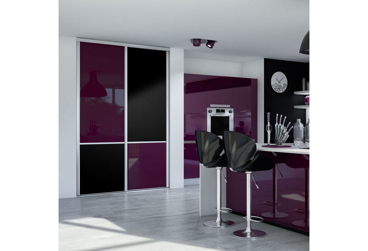 Façade de placard 2 portes coulissante So design - Kazed : Confort'Mat