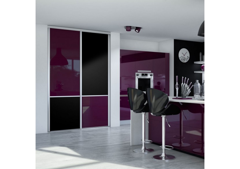 Façade de placard 2 portes coulissante So design - Kazed : Confort'Mat