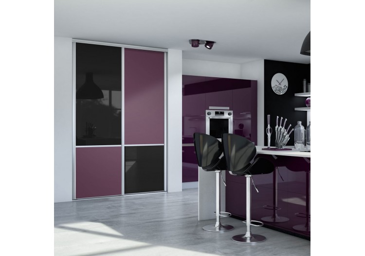 Façade de placard 2 portes coulissante So design - Kazed : Confort'Mat 2