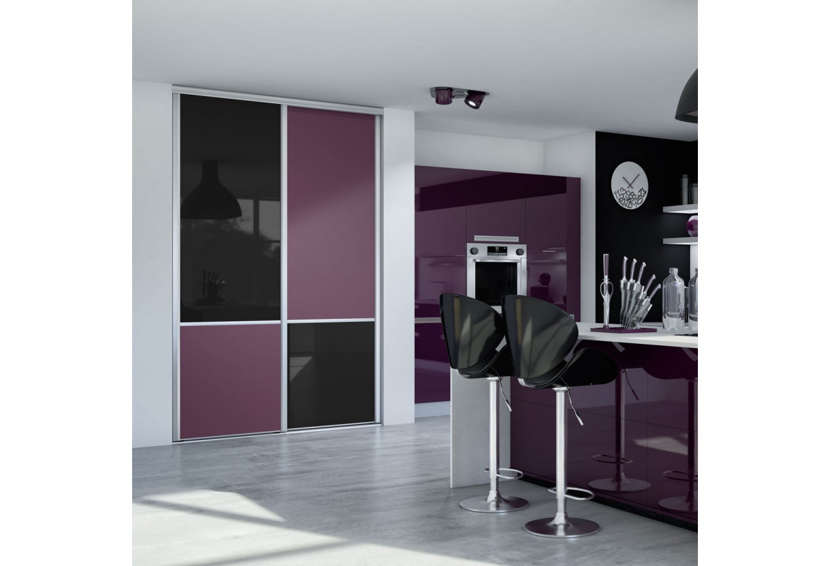 Façade de placard 2 portes coulissante So design - Kazed : Confort'Mat