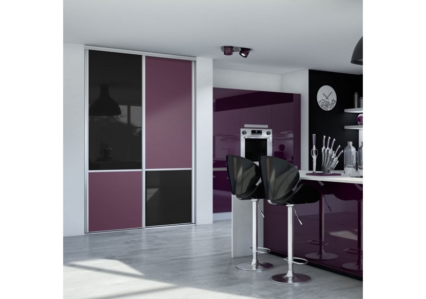 Façade de placard 2 portes coulissante So design - Kazed : Confort'Mat